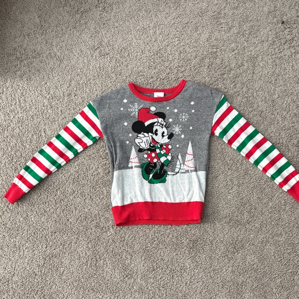 Girls Disney Christmas Mickey Mouse Sweater Size 5T